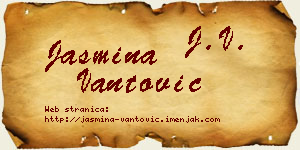 Jasmina Vantović vizit kartica